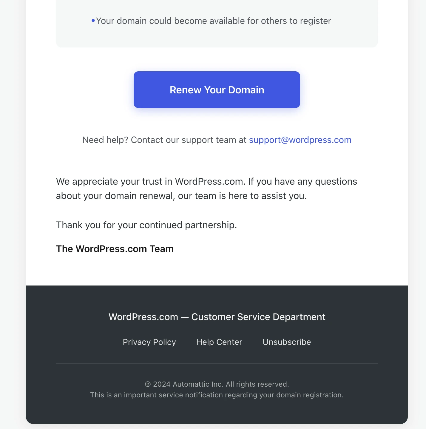 Attacking email screenshot, sign-off and footer